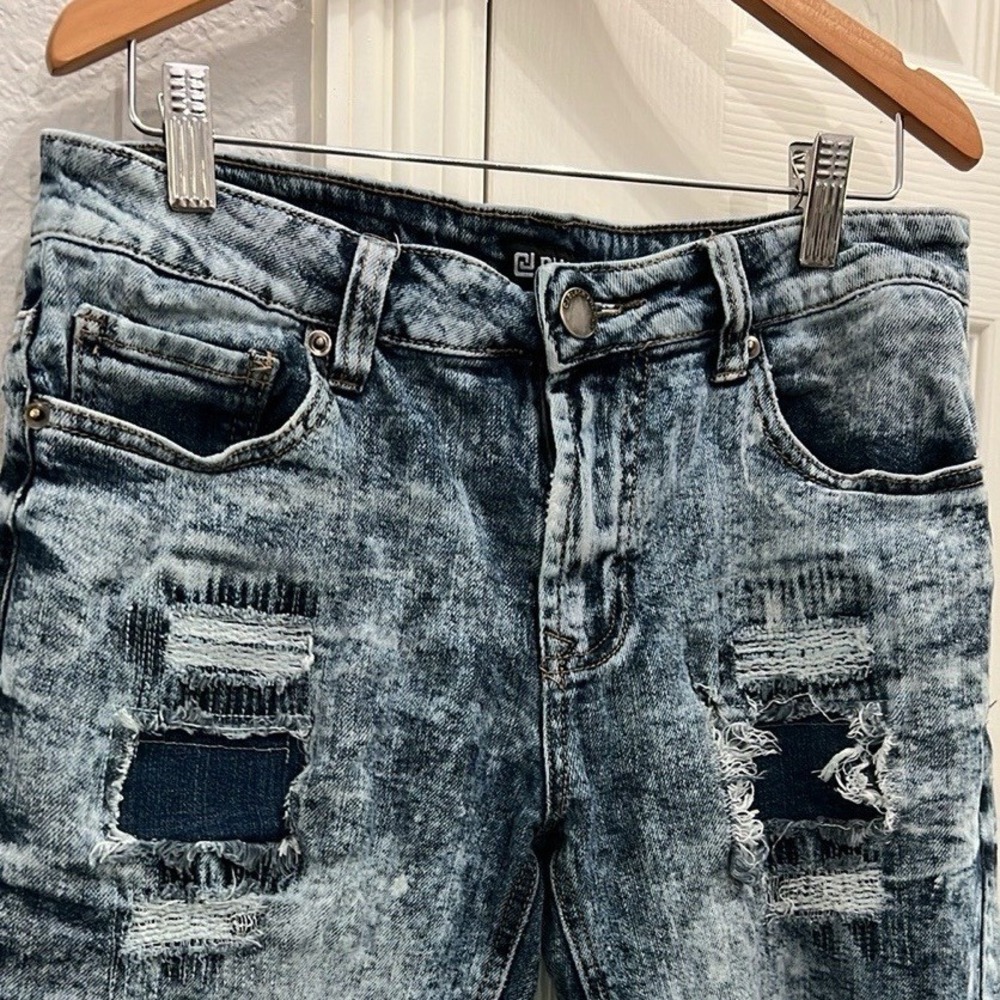 Buckle Black Premium Shorts Mens 28Blue Denim‎ Jean Adult Distressed Streetwear